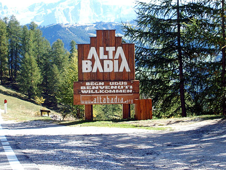 Alta badia welcome sign photo