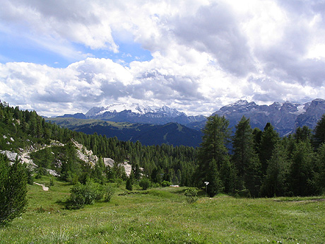 Dolomite landscape alta badia photo