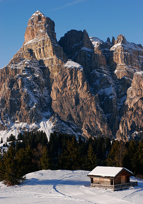 Mountains near corvara at alto adige photo