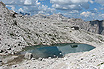 Mountain Lake Near Refugio Pisciadu Sella Group